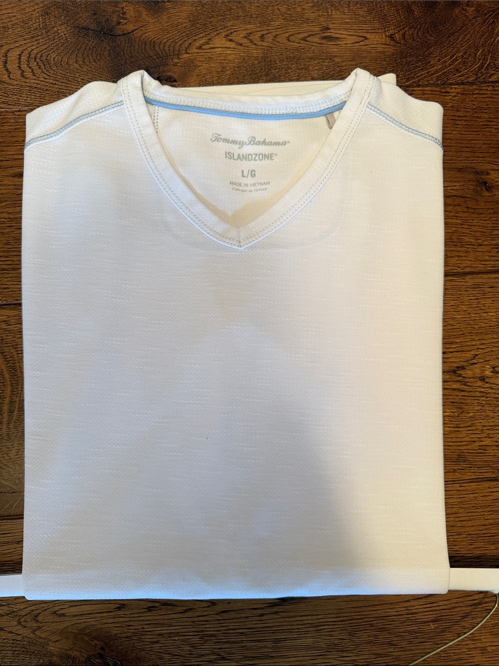 Tommy Bahama White V-Neck IslandZone Short Sleeve Tee